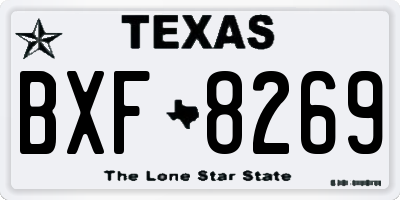 TX license plate BXF8269