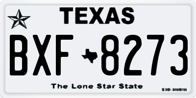 TX license plate BXF8273