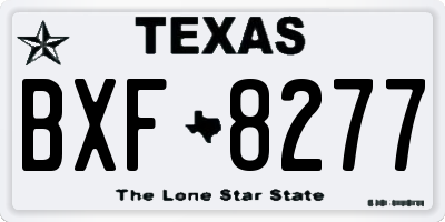 TX license plate BXF8277