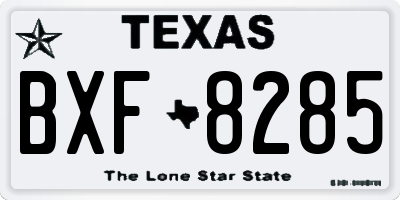 TX license plate BXF8285