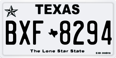 TX license plate BXF8294