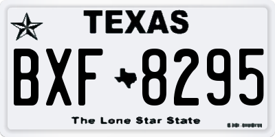 TX license plate BXF8295