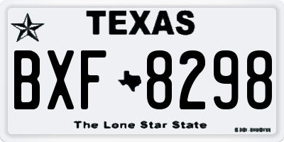 TX license plate BXF8298