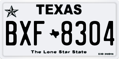 TX license plate BXF8304
