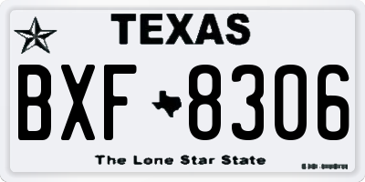 TX license plate BXF8306
