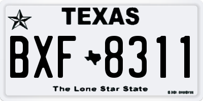 TX license plate BXF8311