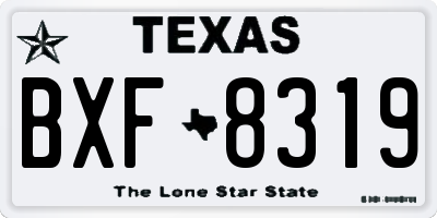 TX license plate BXF8319