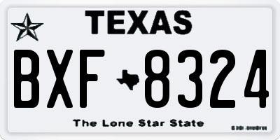 TX license plate BXF8324