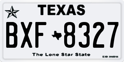 TX license plate BXF8327