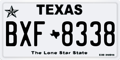 TX license plate BXF8338