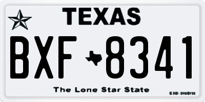 TX license plate BXF8341