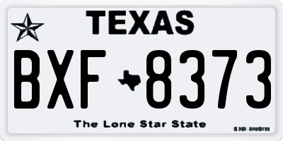 TX license plate BXF8373
