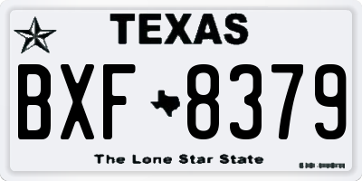 TX license plate BXF8379