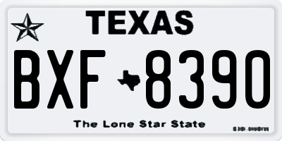 TX license plate BXF8390