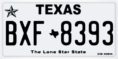 TX license plate BXF8393