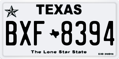 TX license plate BXF8394