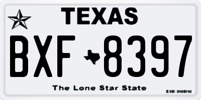TX license plate BXF8397