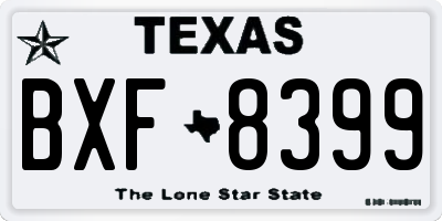 TX license plate BXF8399