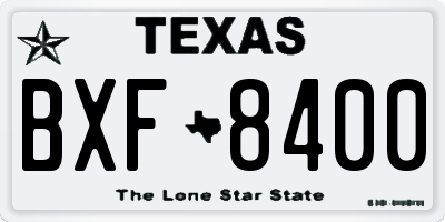 TX license plate BXF8400