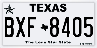TX license plate BXF8405