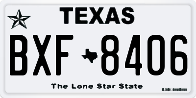 TX license plate BXF8406