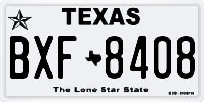 TX license plate BXF8408