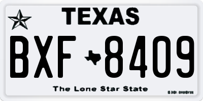 TX license plate BXF8409