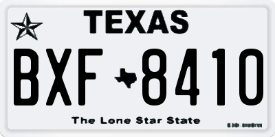 TX license plate BXF8410