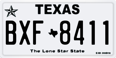 TX license plate BXF8411