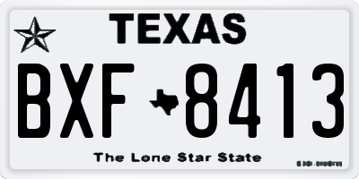 TX license plate BXF8413