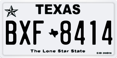 TX license plate BXF8414