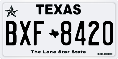 TX license plate BXF8420