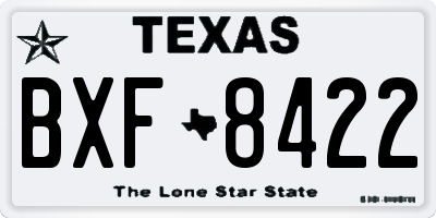 TX license plate BXF8422