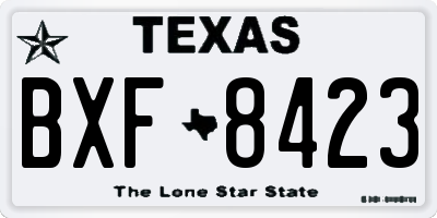 TX license plate BXF8423
