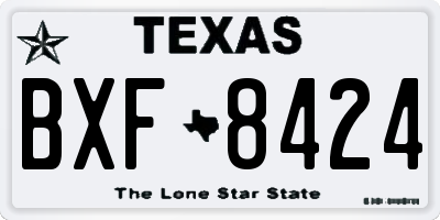 TX license plate BXF8424