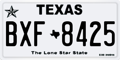 TX license plate BXF8425