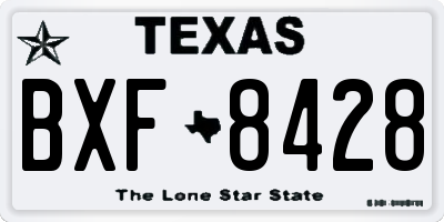 TX license plate BXF8428