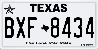 TX license plate BXF8434