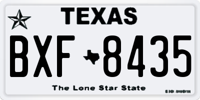 TX license plate BXF8435