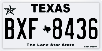 TX license plate BXF8436