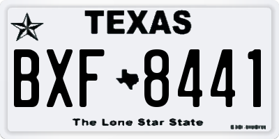 TX license plate BXF8441