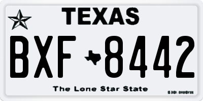 TX license plate BXF8442