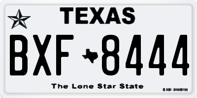 TX license plate BXF8444