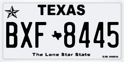 TX license plate BXF8445