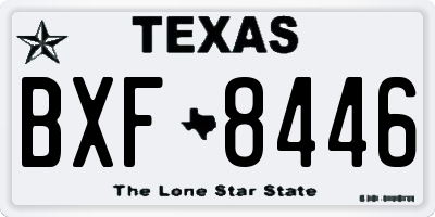 TX license plate BXF8446