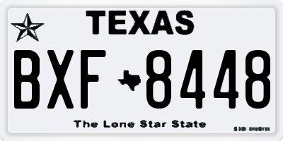 TX license plate BXF8448