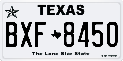 TX license plate BXF8450