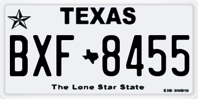 TX license plate BXF8455