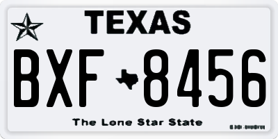 TX license plate BXF8456