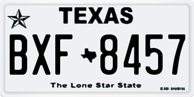 TX license plate BXF8457